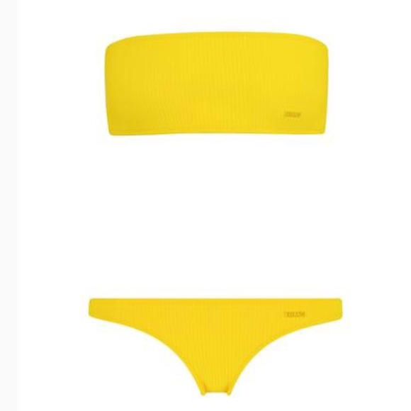 pineapple bandeau bikini